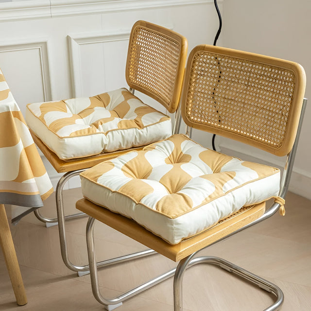 Abstract Design Printed Seat Cushion in Soft Cotton 43cm