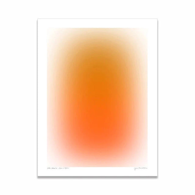 Abstract Dizzy Blue & Orange Canvas Print Modern Art