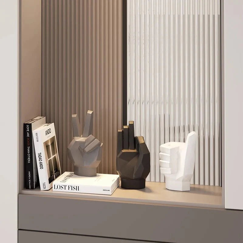 Abstract 'Thumbs Up' Art Decoration - Modern Resin Ornament