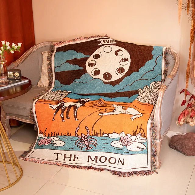 Colorful Abstract Woven Tapestry Throw Blanket 160x130cm