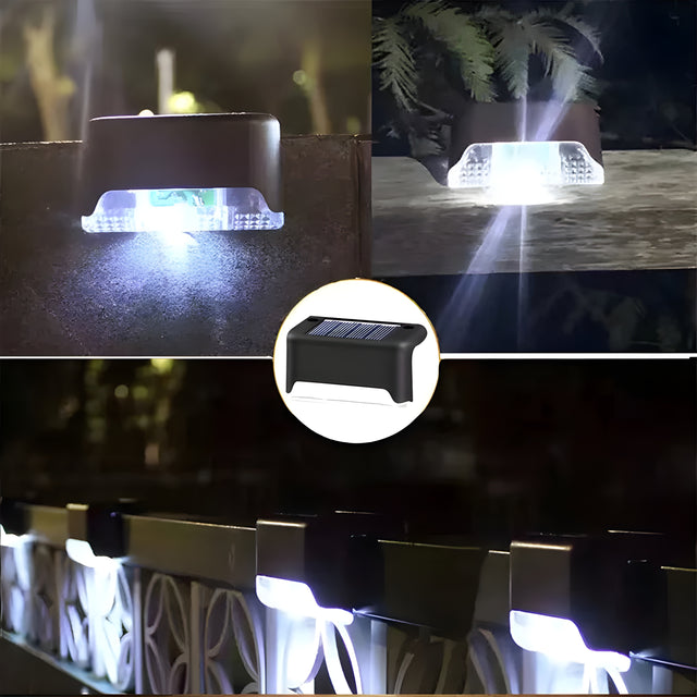 4/8/12 Pack Solar Outdoor Waterproof LED Step Lights
