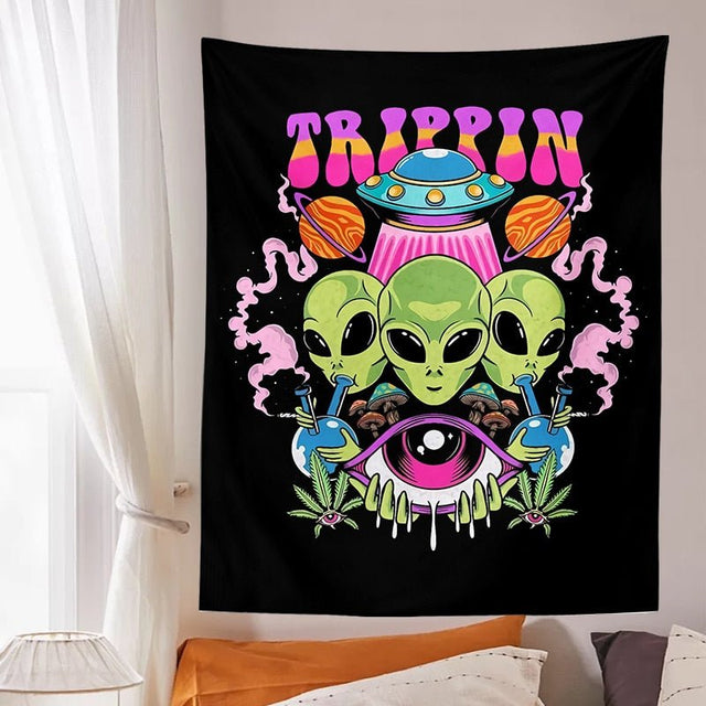 Alien Wall Hanging Tapestry - Jacquard 100% Polyester Decor