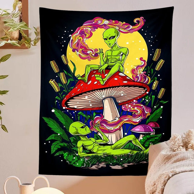 Alien Wall Hanging Tapestry - Jacquard 100% Polyester Decor