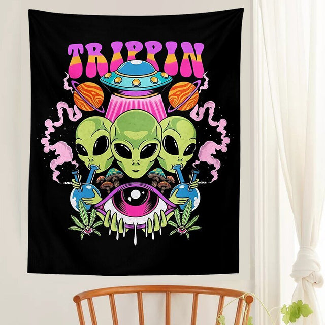 Alien Wall Hanging Tapestry - Jacquard 100% Polyester Decor