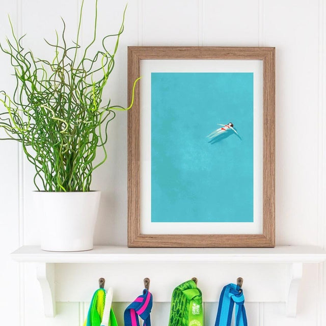 Alone Girl Minimalist Canvas Print Poster Modern Art Decor