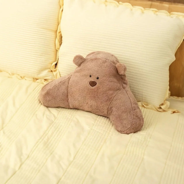 Teddy Shape Soft Office Seat Cushion - Plush Cotton Comfort