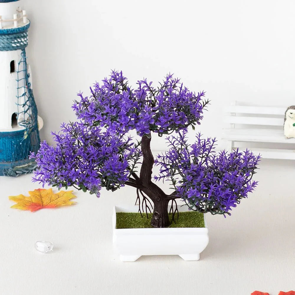 Artificial Potted Bonsai Tree - Realistic Plastic Decor