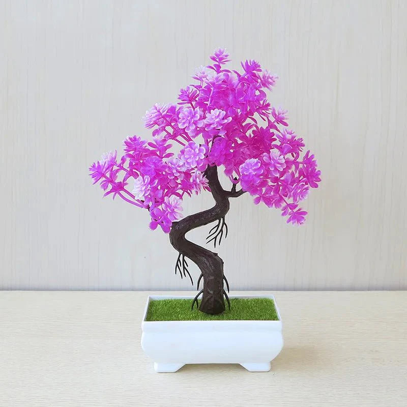 Artificial Potted Bonsai Tree - Realistic Plastic Decor