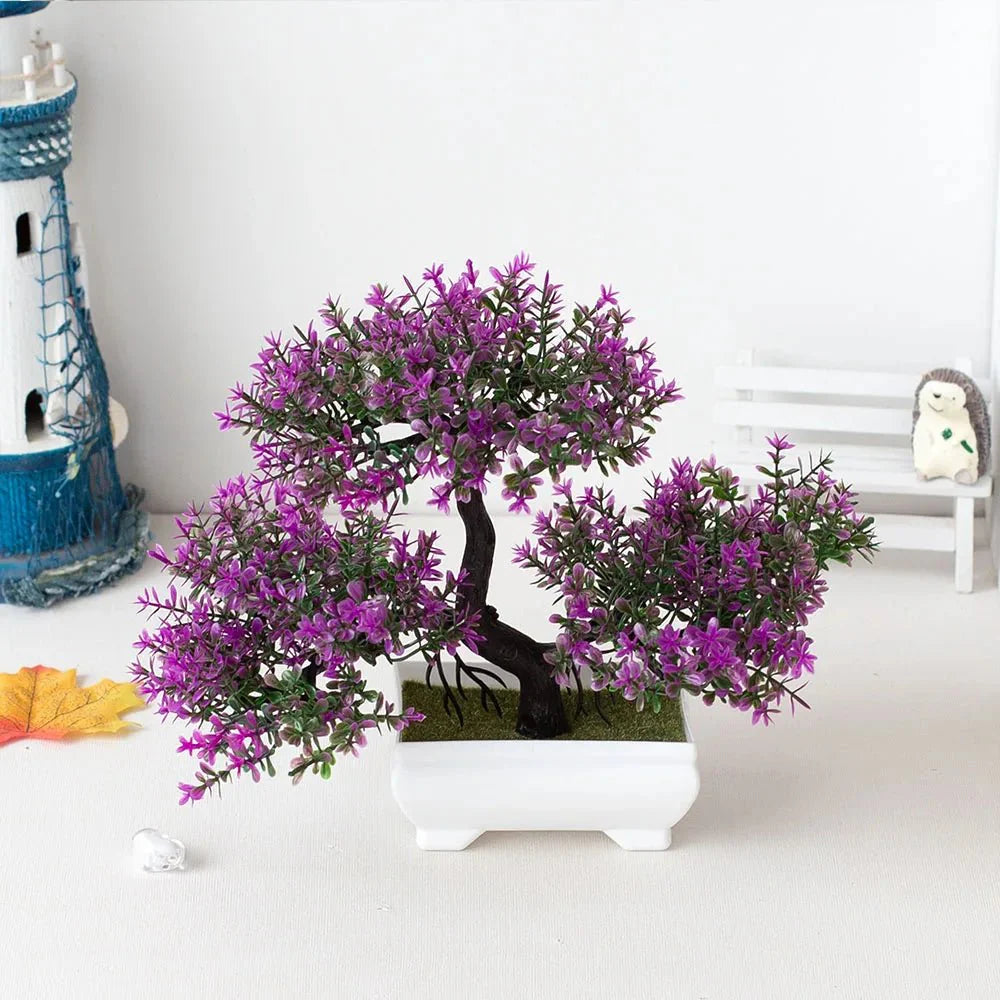 Artificial Potted Bonsai Tree - Realistic Plastic Decor