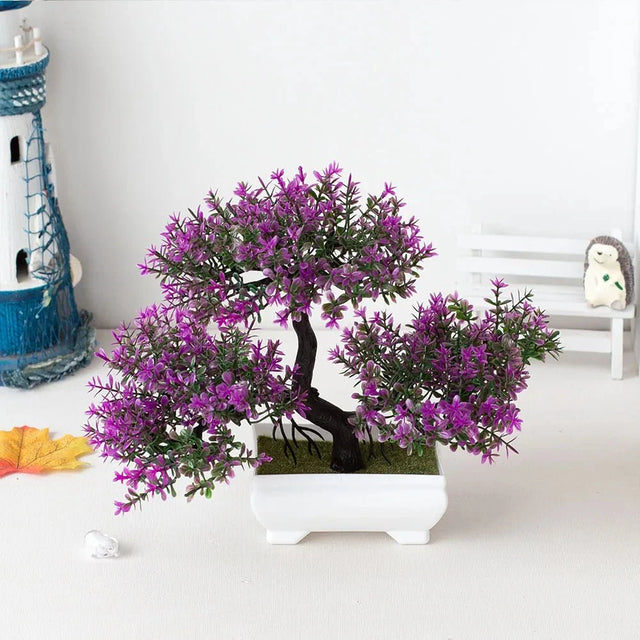 Artificial Potted Bonsai Tree - Realistic Plastic Decor