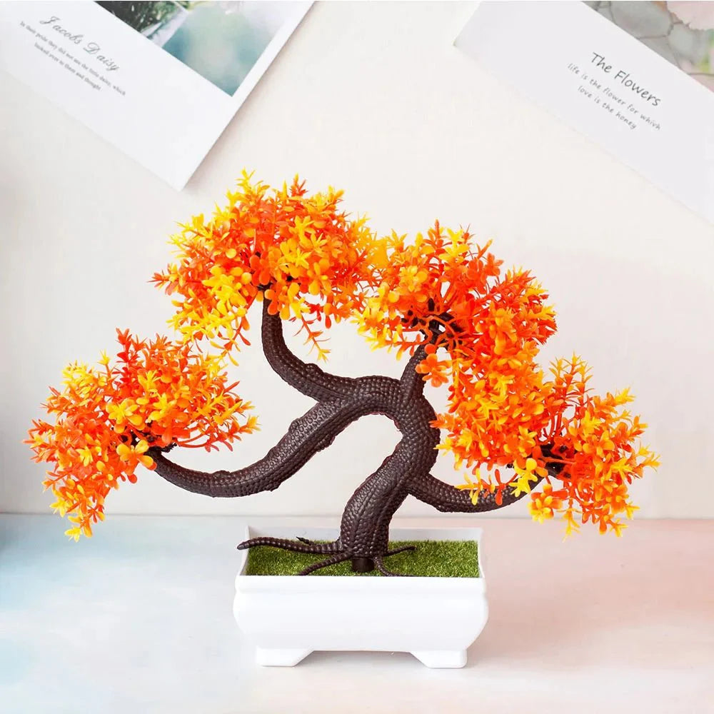Artificial Potted Bonsai Tree - Realistic Plastic Decor