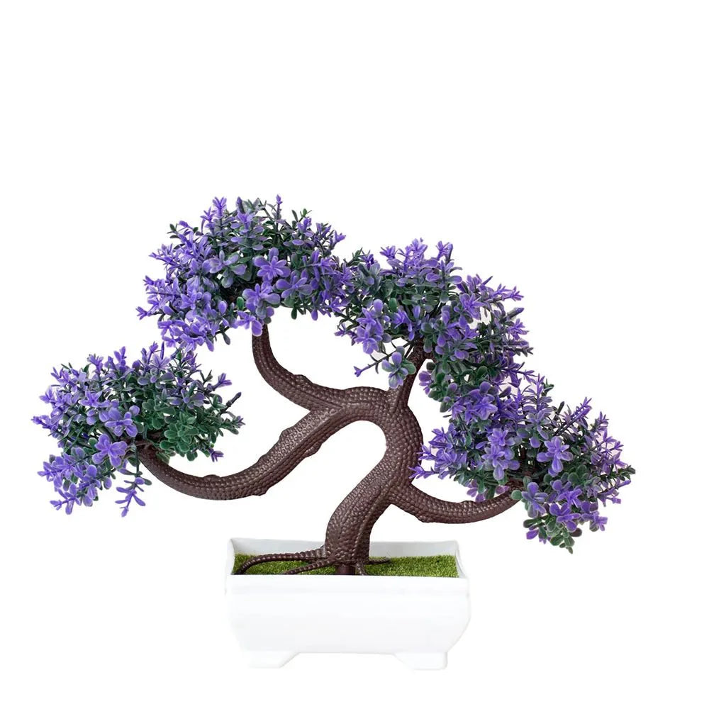 Artificial Potted Bonsai Tree - Realistic Plastic Decor