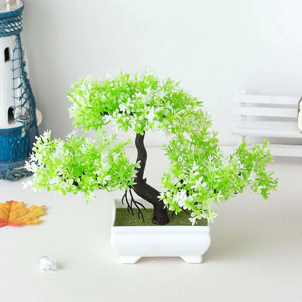 Artificial Potted Bonsai Tree - Realistic Plastic Decor