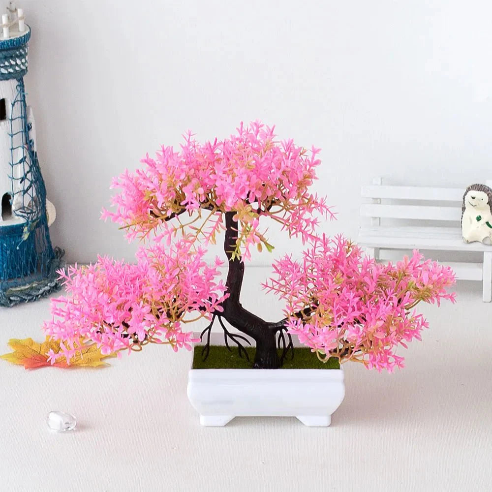 Artificial Potted Bonsai Tree - Realistic Plastic Decor