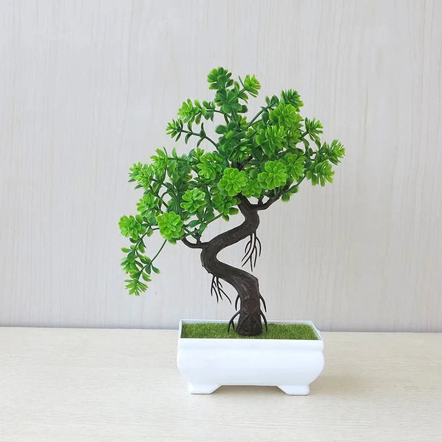 Artificial Potted Bonsai Tree - Realistic Plastic Decor