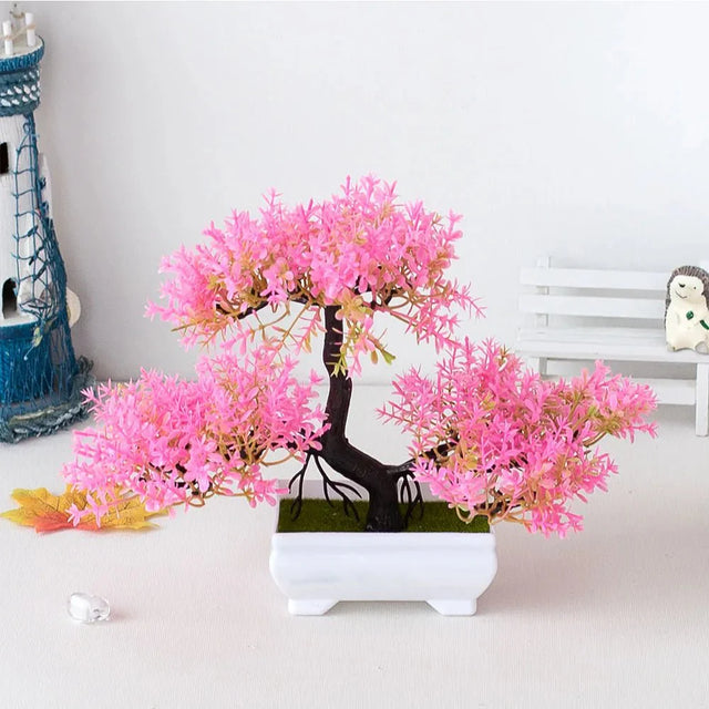 Artificial Potted Bonsai Tree - Realistic Plastic Decor