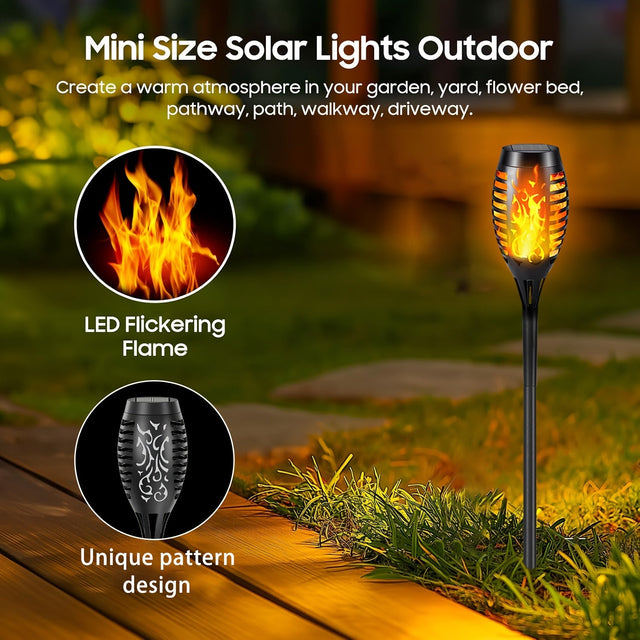 Solar Flickering Flame pathway Garden Lights