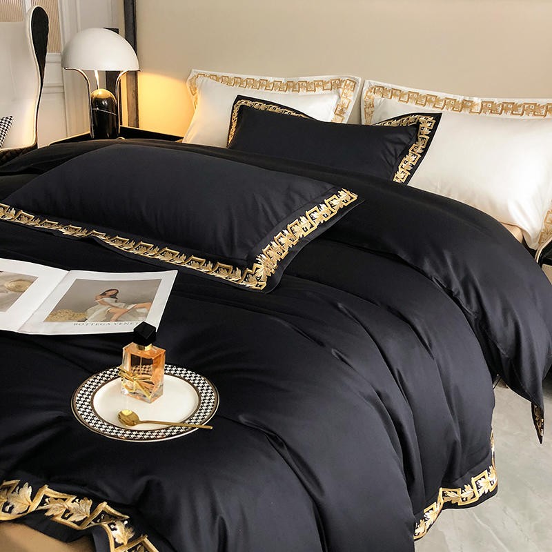 Ebonique Baroque Duvet Cover Set (Egyptian Cotton, 1000 TC)
