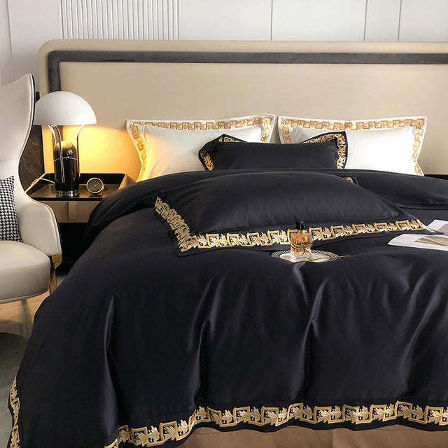 Ebonique Baroque Duvet Cover Set (Egyptian Cotton, 1000 TC)