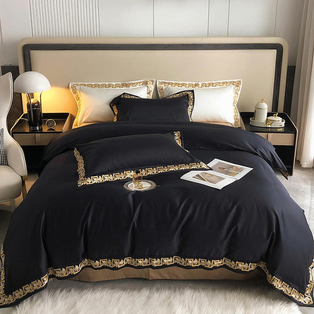 Ebonique Baroque Duvet Cover Set (Egyptian Cotton, 1000 TC)