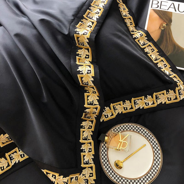 Ebonique Baroque Duvet Cover Set (Egyptian Cotton, 1000 TC)