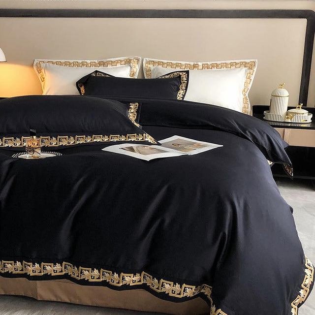 Ebonique Baroque Duvet Cover Set (Egyptian Cotton, 1000 TC)