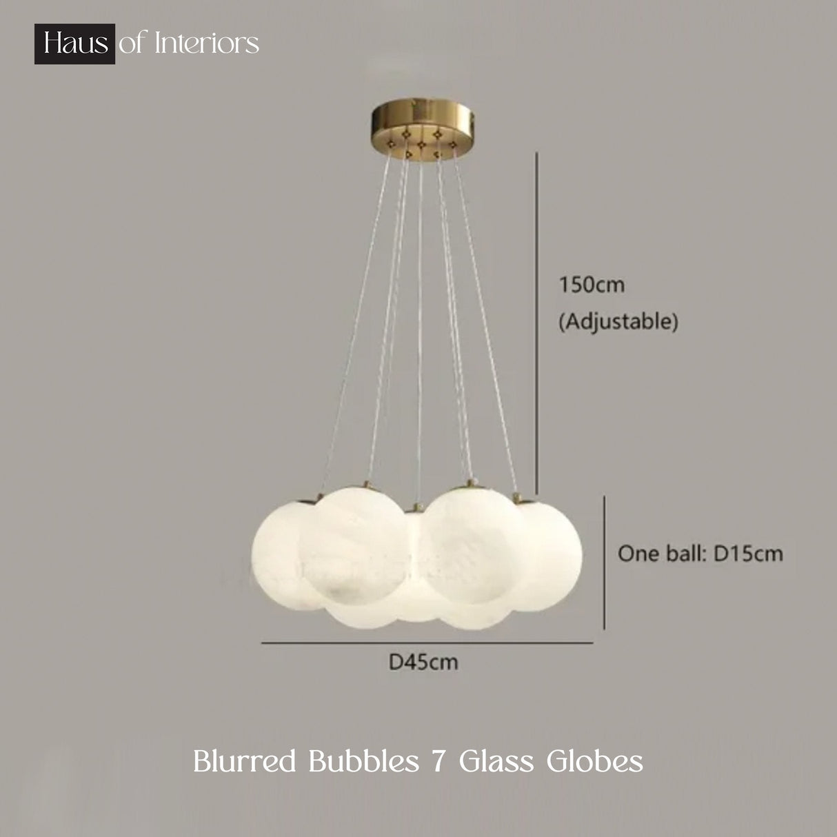 Blurred Bubbles Chandelier – Modern Glass Cluster Ceiling Light