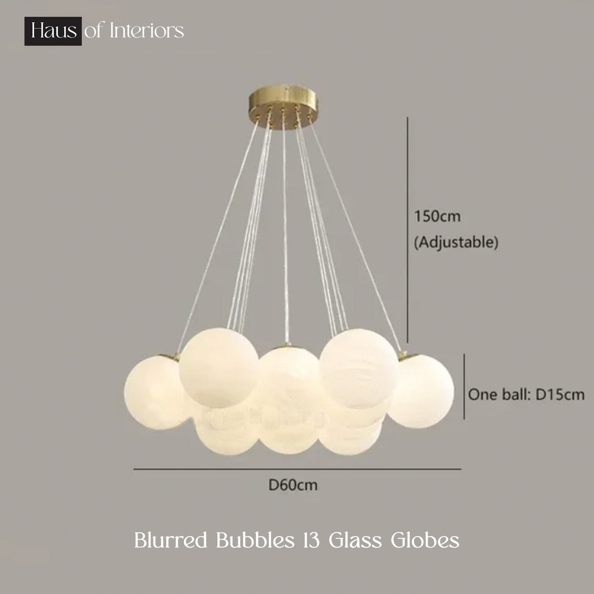Blurred Bubbles Chandelier – Modern Glass Cluster Ceiling Light