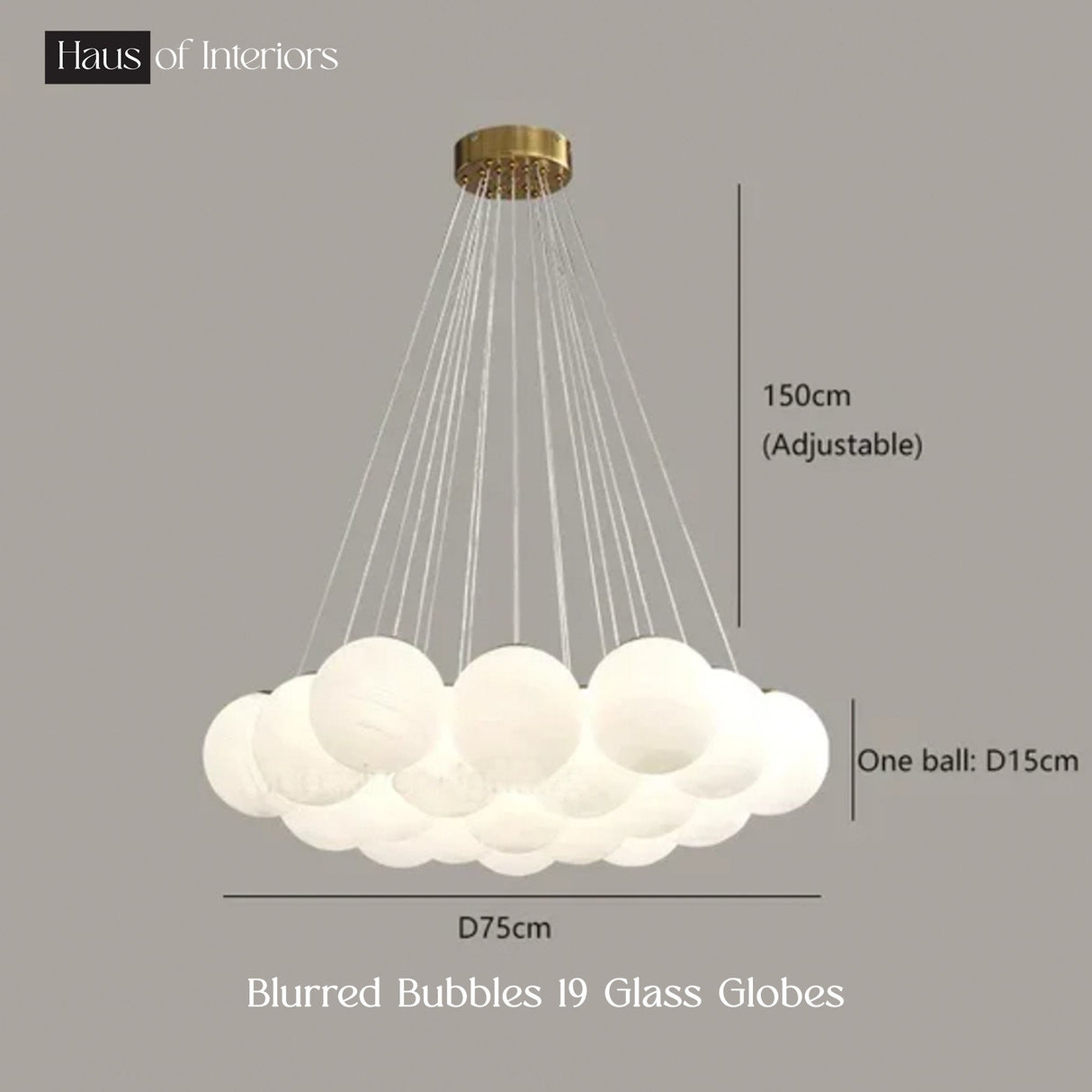 Blurred Bubbles Chandelier – Modern Glass Cluster Ceiling Light