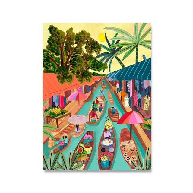 Boho Landscape Posters on Canvas with Stunning Travel Prints