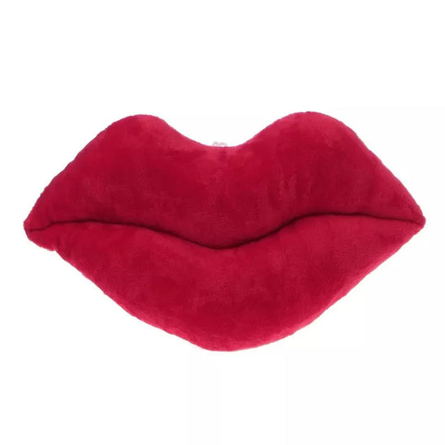 Cartoon Big Red Lips Plush Cushion - Soft Cotton Modern Style