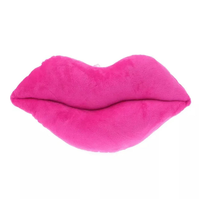 Cartoon Big Red Lips Plush Cushion - Soft Cotton Modern Style