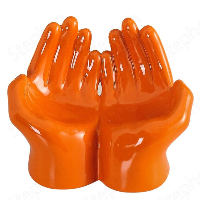 Ceramic Cartoon Palm Soap Holder with Drain Design