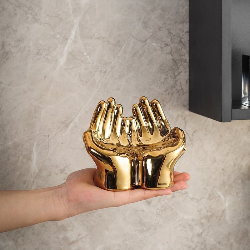 Ceramic Cartoon Palm Soap Holder with Drain Design