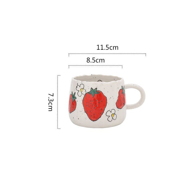 Ceramic Coffee Mug with Playful Fruit Design