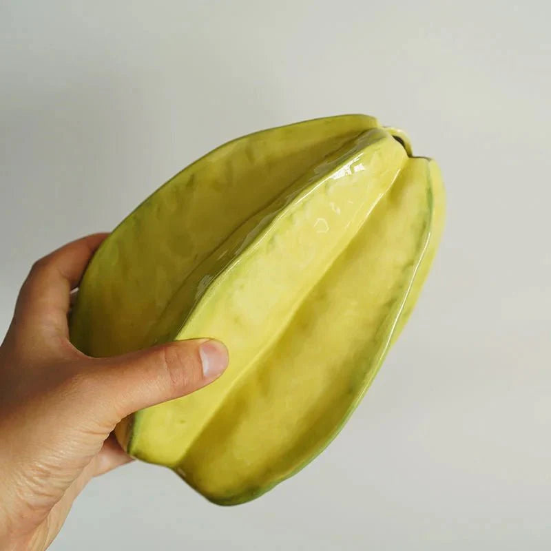 Ceramic Star Fruit Flower Vase Unique Decorative Pot