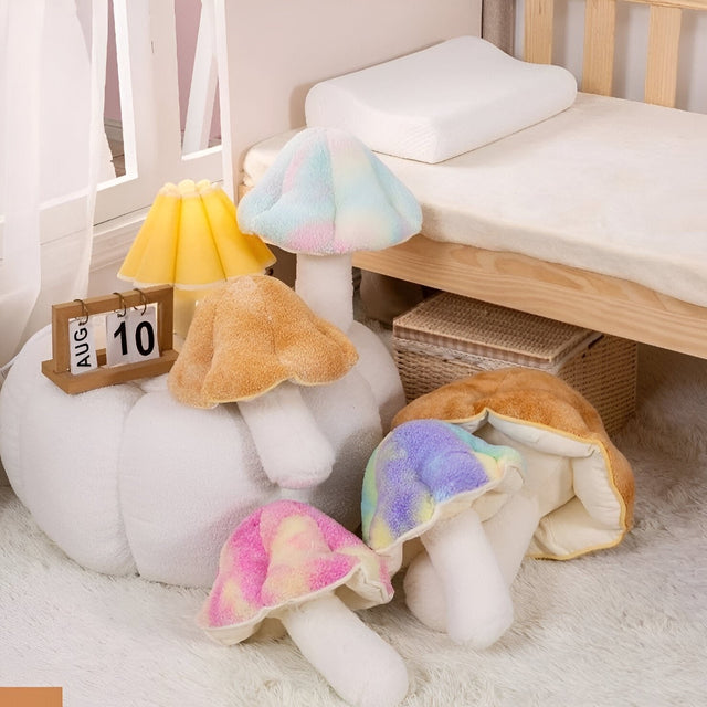 Children's Plush Mushroom Cushion Soft Polyester Foam Fill