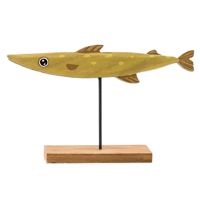 Colourful Abstract Wooden Fish Decoration for Home Style