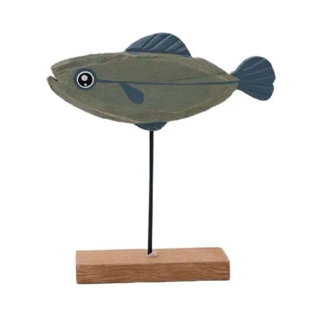 Colourful Abstract Wooden Fish Decoration for Home Style