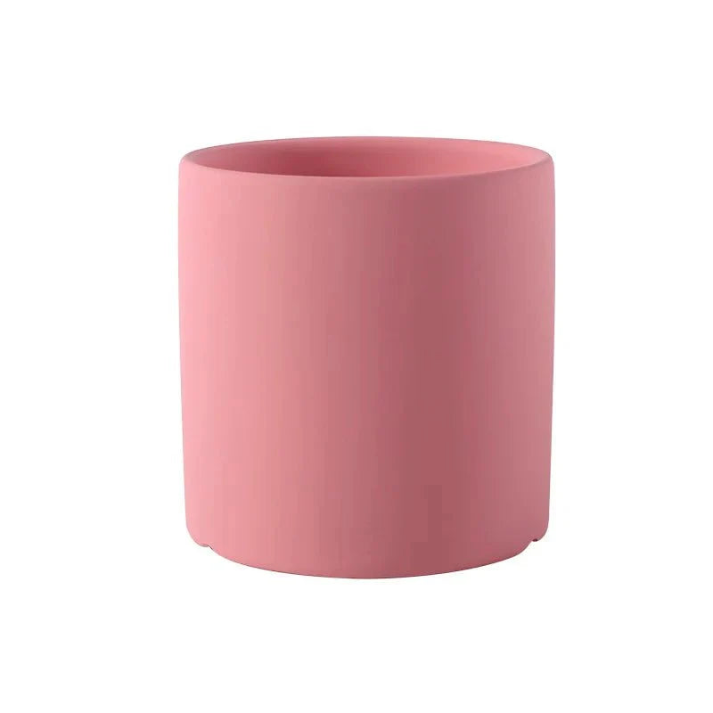 Colourful Ceramic Flower Pot with Drainage Modern Design