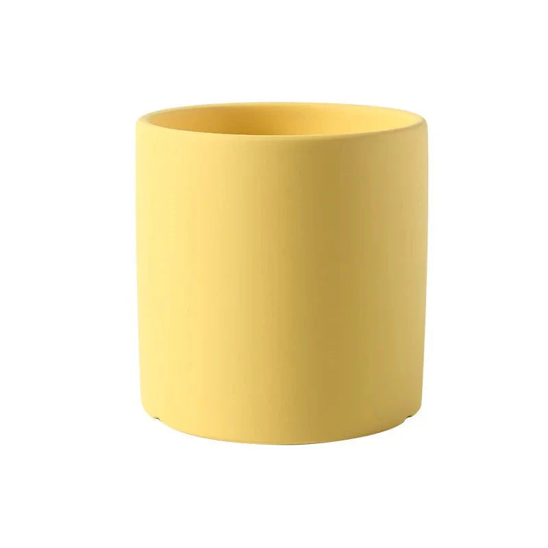 Colourful Ceramic Flower Pot with Drainage Modern Design