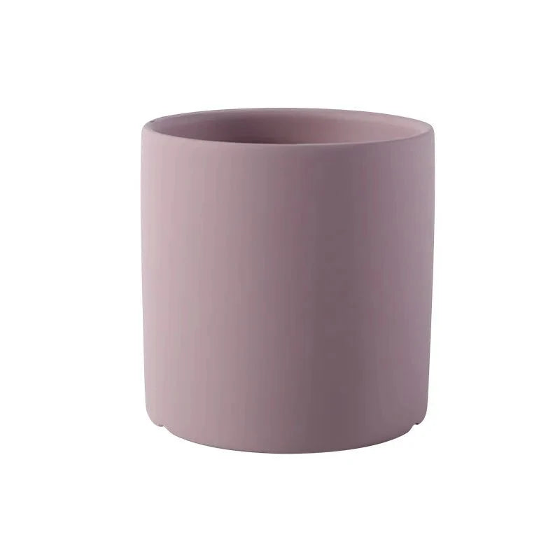 Colourful Ceramic Flower Pot with Drainage Modern Design