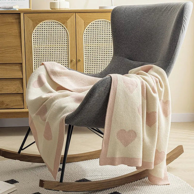 Comfortable & Cosy Hearts Sofa Blanket for Ultimate Relaxation