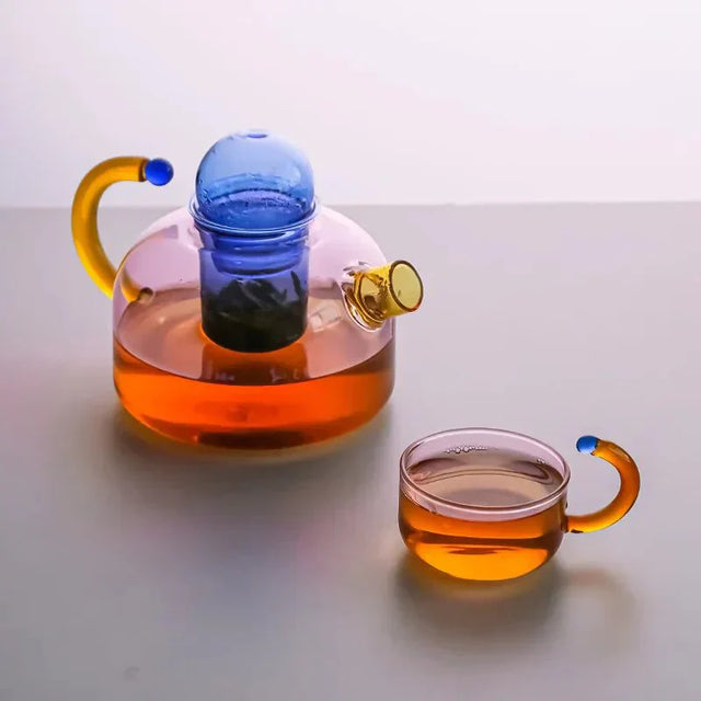 GlowHarmony Luxury Translucent Kettle and Mug Set