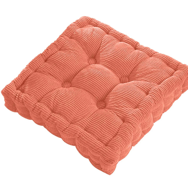 Corduroy Meditation Floor Cushion - Modern Cotton Seat 40x40cm