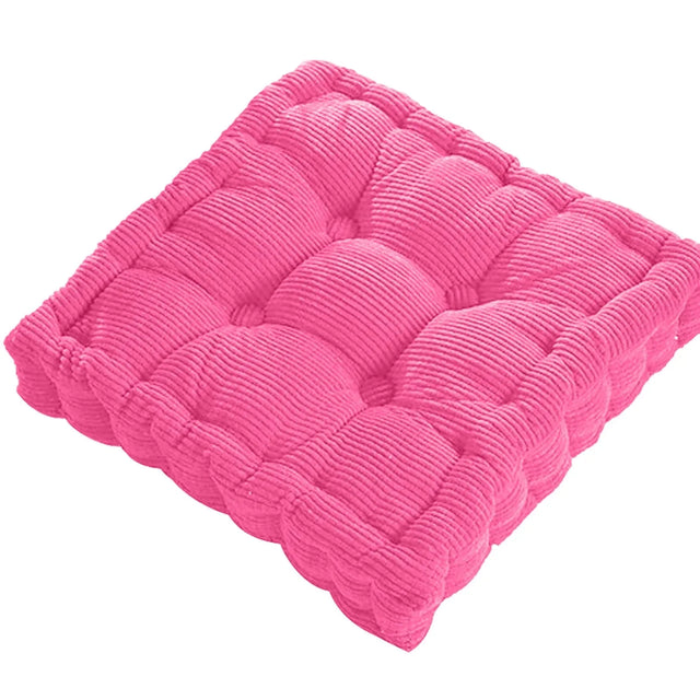 Corduroy Meditation Floor Cushion - Modern Cotton Seat 40x40cm