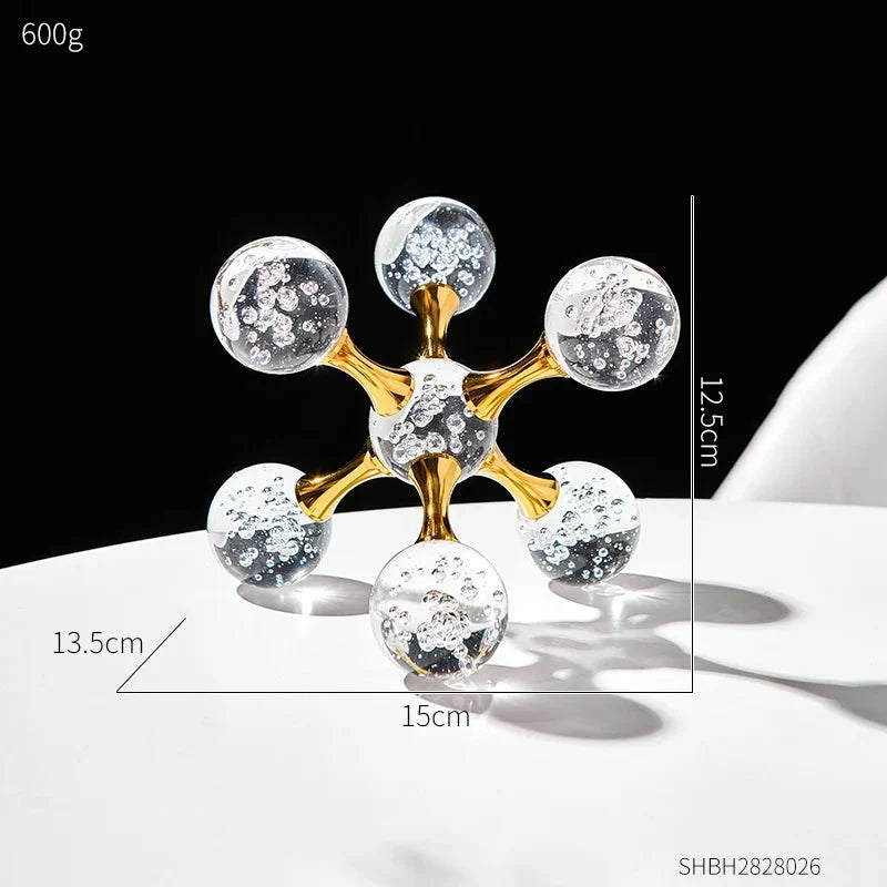 Creative Art Crystal Ball Table Decoration - Glass Luxury