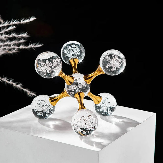 Creative Art Crystal Ball Table Decoration - Glass Luxury