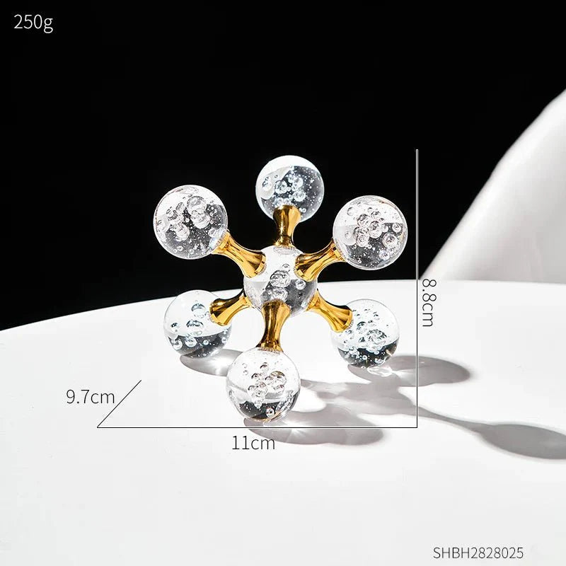 Creative Art Crystal Ball Table Decoration - Glass Luxury