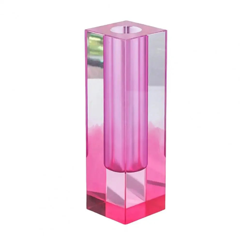 Crystal Effect Gradient Vase Modern Acrylic Tabletop Decor